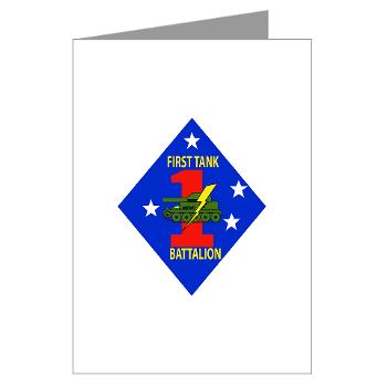 1TB1MD - M01 - 02 - 1st Tank Battalion - 1st Mar Div - Greeting Cards (Pk of 10) - Click Image to Close